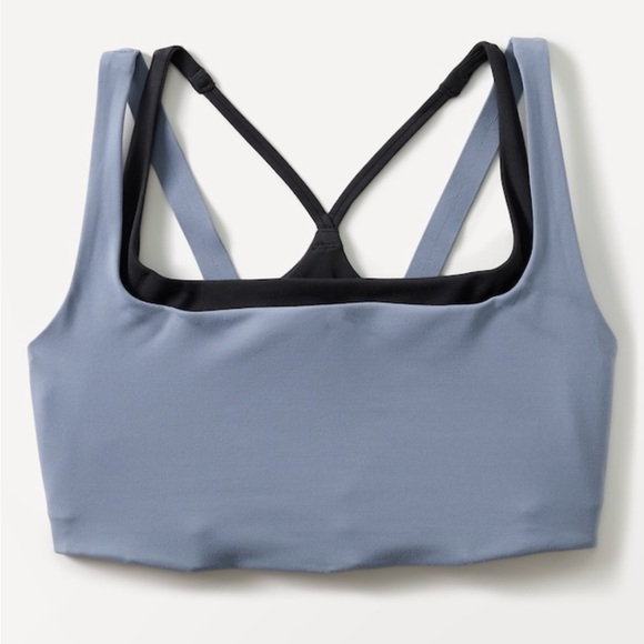 Athleta Double Up Blue Sports Bra - Picture 4 of 8
